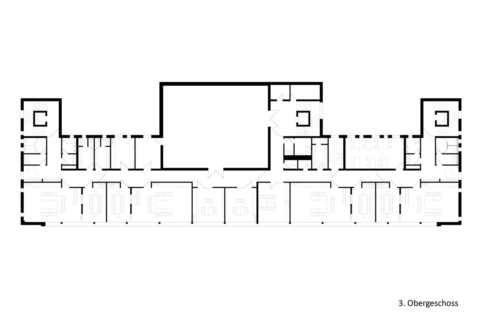 Neubau Kita und Förderschule an der alten Messe, Leipzig - Grundriss 3. Obergeschoss