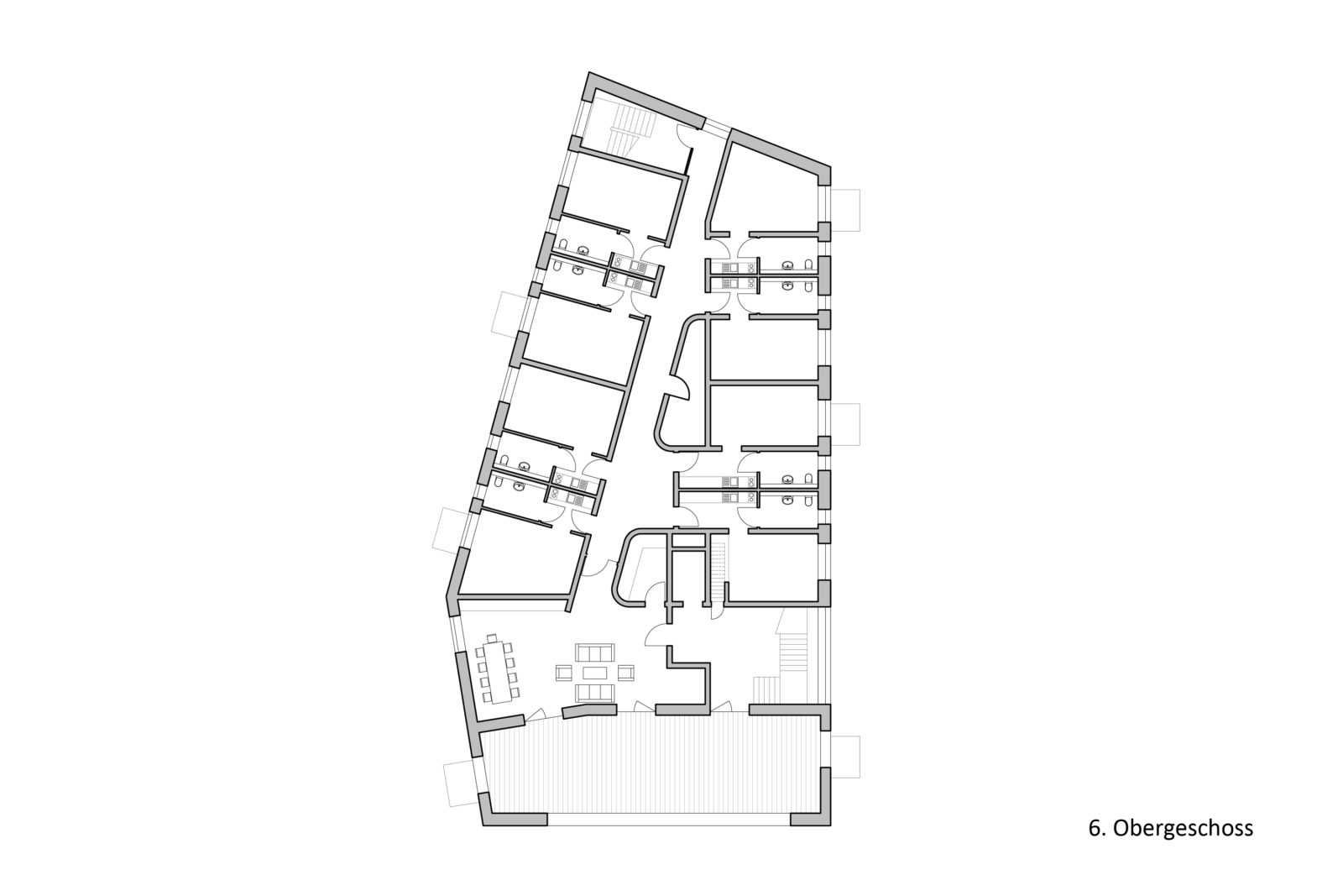 Neubau Altenwohnheim in Leipzig, Eutritzsch - 6. Obergeschoss