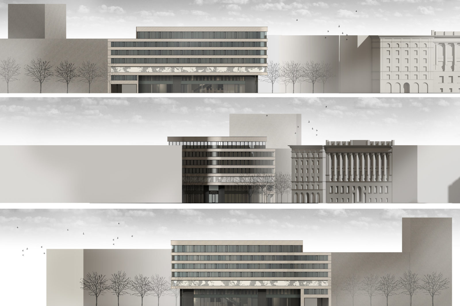 Wettbewerb Leibniz-Institut für Länderkunde in Leipzig, Zentrum - Ansichten