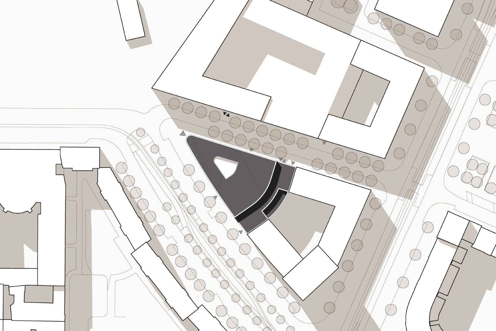 Wettbewerb Leibniz-Institut für Länderkunde in Leipzig, Zentrum - Lageplan