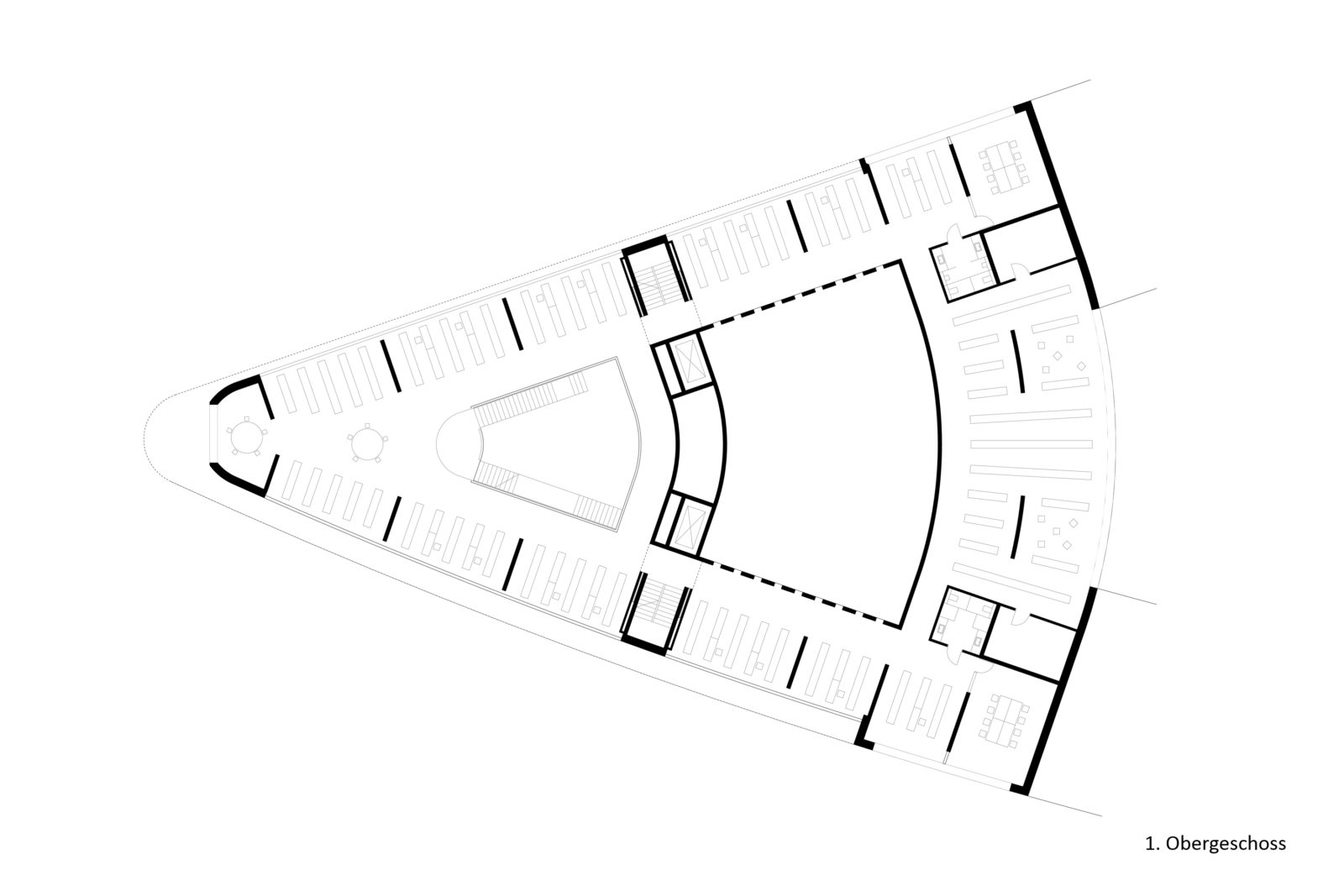 Wettbewerb Leibniz-Institut für Länderkunde in Leipzig, Zentrum - 1. Obergeschoss